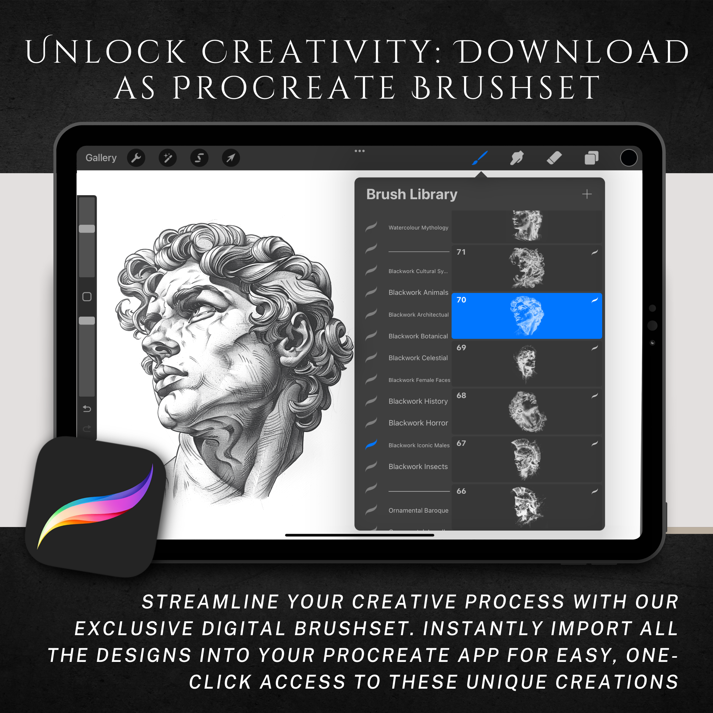"Blackwork Iconic Males" – Bold Portraits of Legendary Men