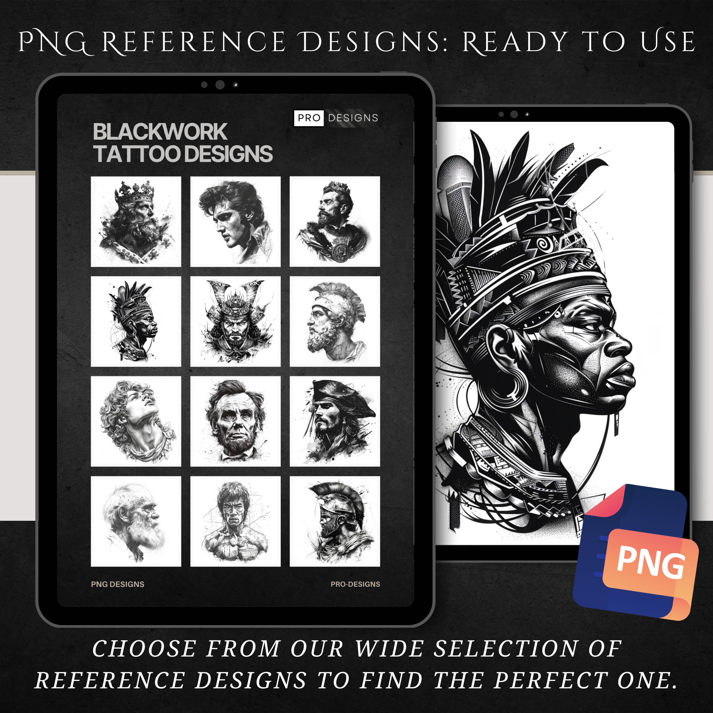 "Blackwork Iconic Males" – Bold Portraits of Legendary Men