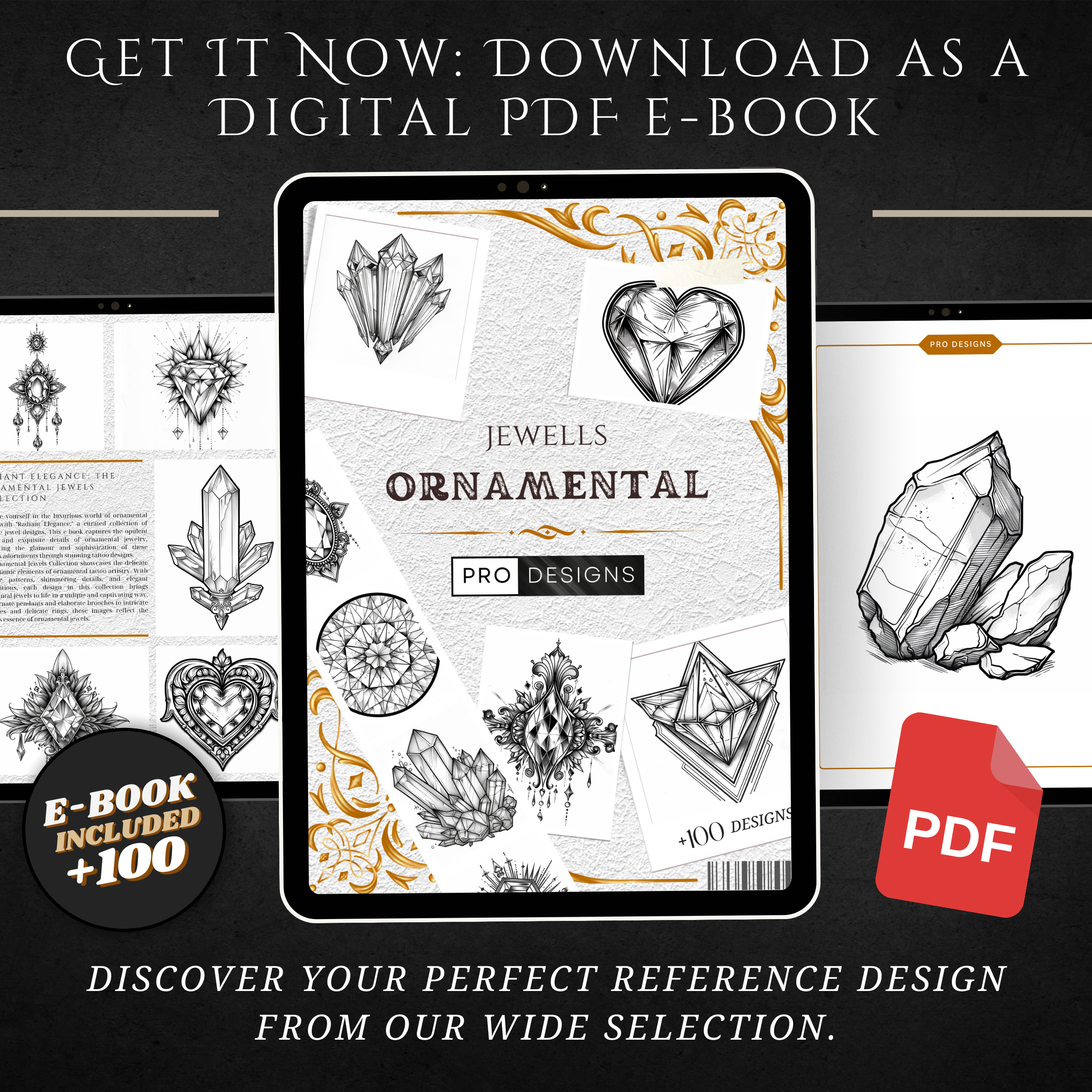 "Ornamental Jewels" – Intricate & Elegant Tattoo Designs Inspired by Gemstones and Jewels
