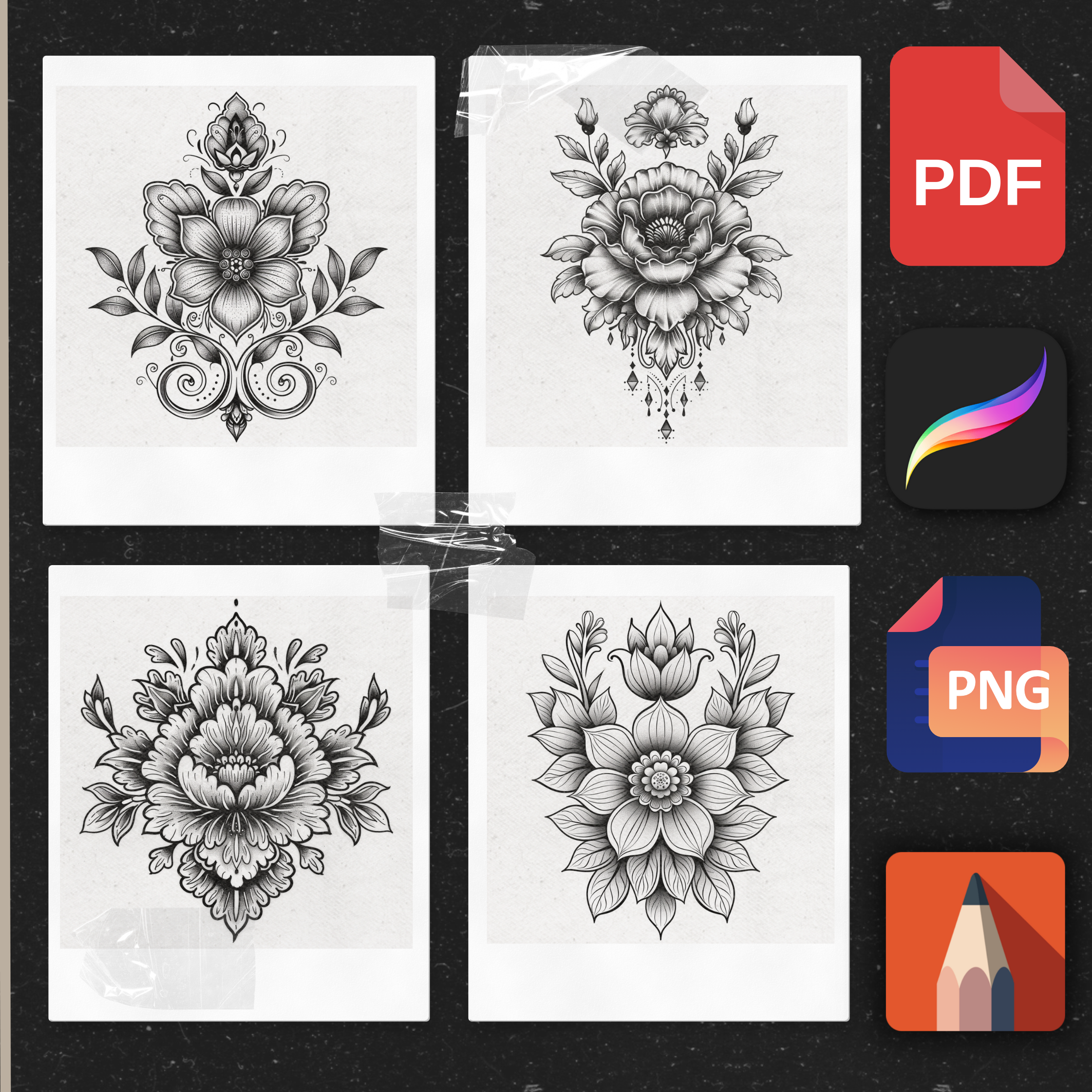 "Ornamental Floral" – Elegant & Decorative Tattoo Designs Inspired by Ornamental Florals