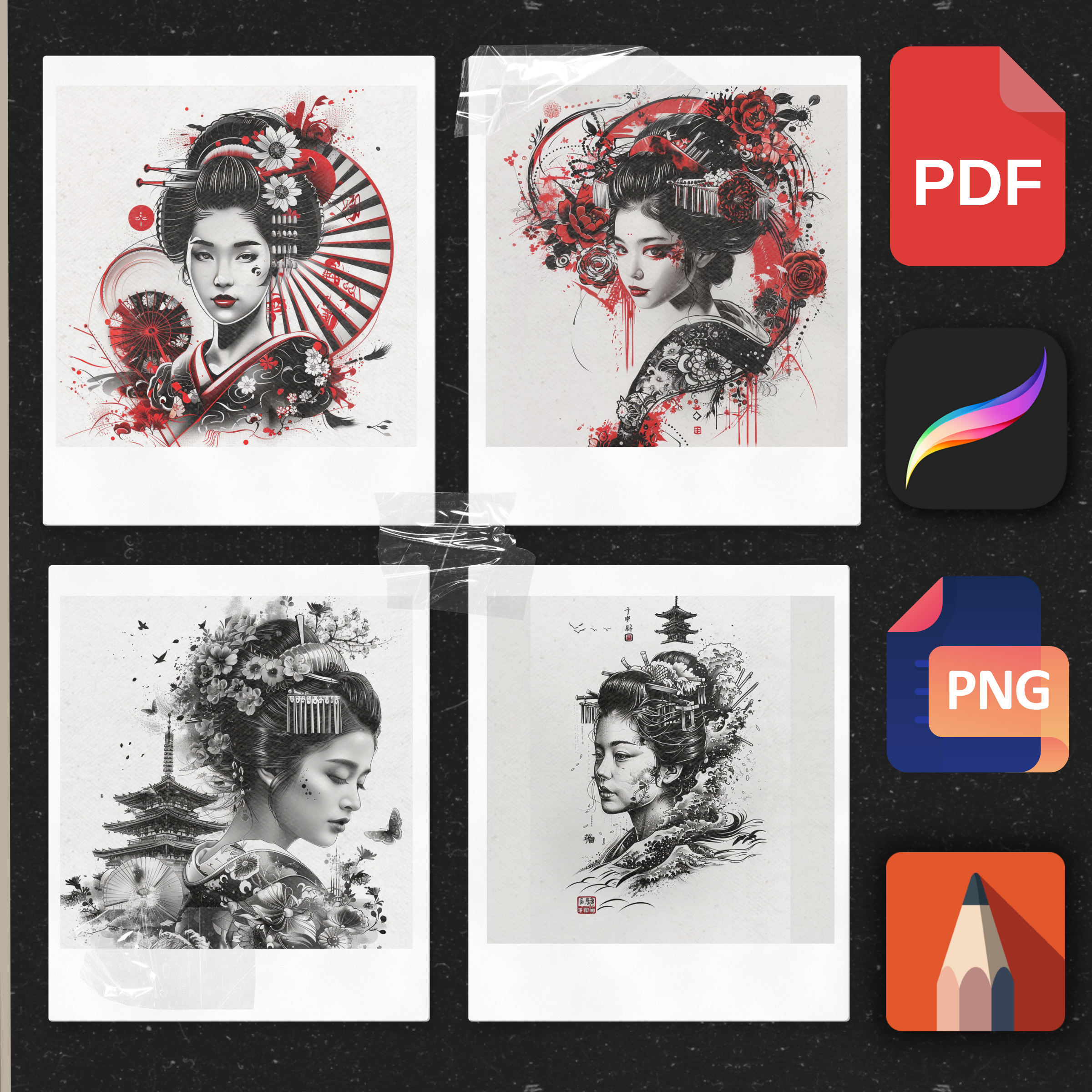 "Japanese Geisha Girls" – Elegant Tattoo Designs Inspired by Traditional Geishas