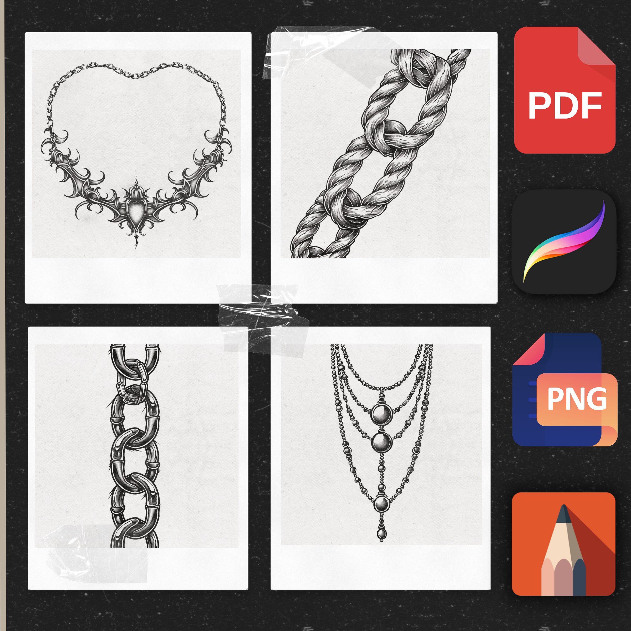 Ornamental Necklaces & Chains – Intricate Tattoo Designs with Elegant Detailing