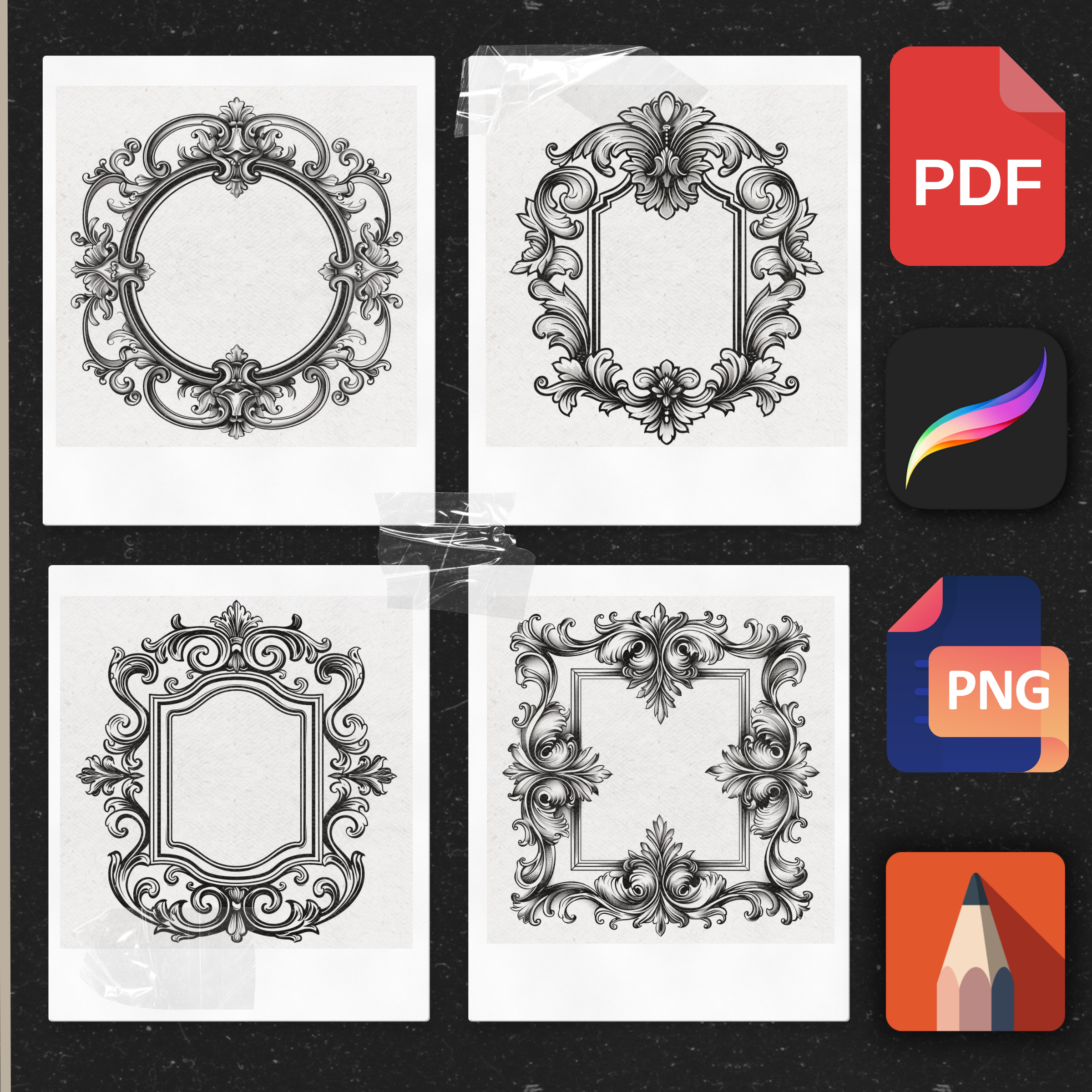 "Ornamental Frames" – Intricate & Decorative Tattoo Designs Featuring Ornamental Borders