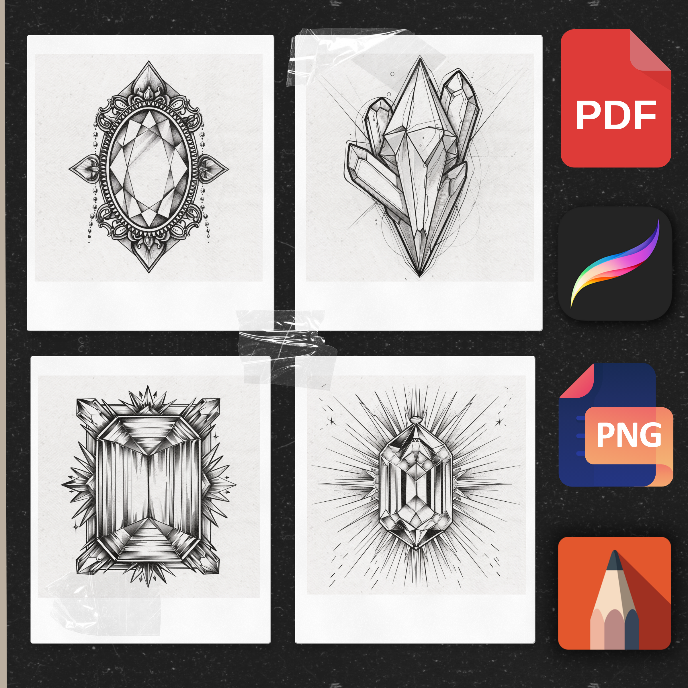 "Ornamental Jewels" – Intricate & Elegant Tattoo Designs Inspired by Gemstones and Jewels