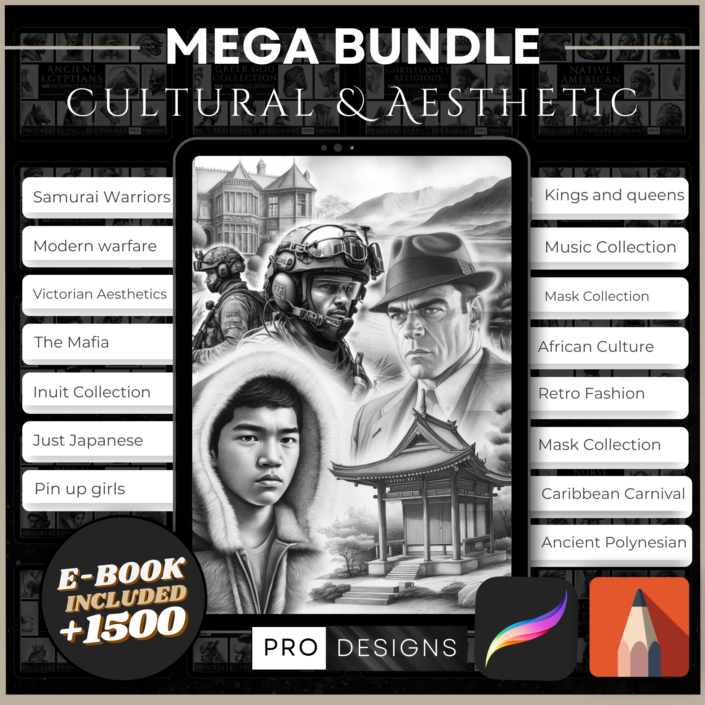 "Cultural & Aesthetic Collection Mega Bundle: A Global Artistic Journey"