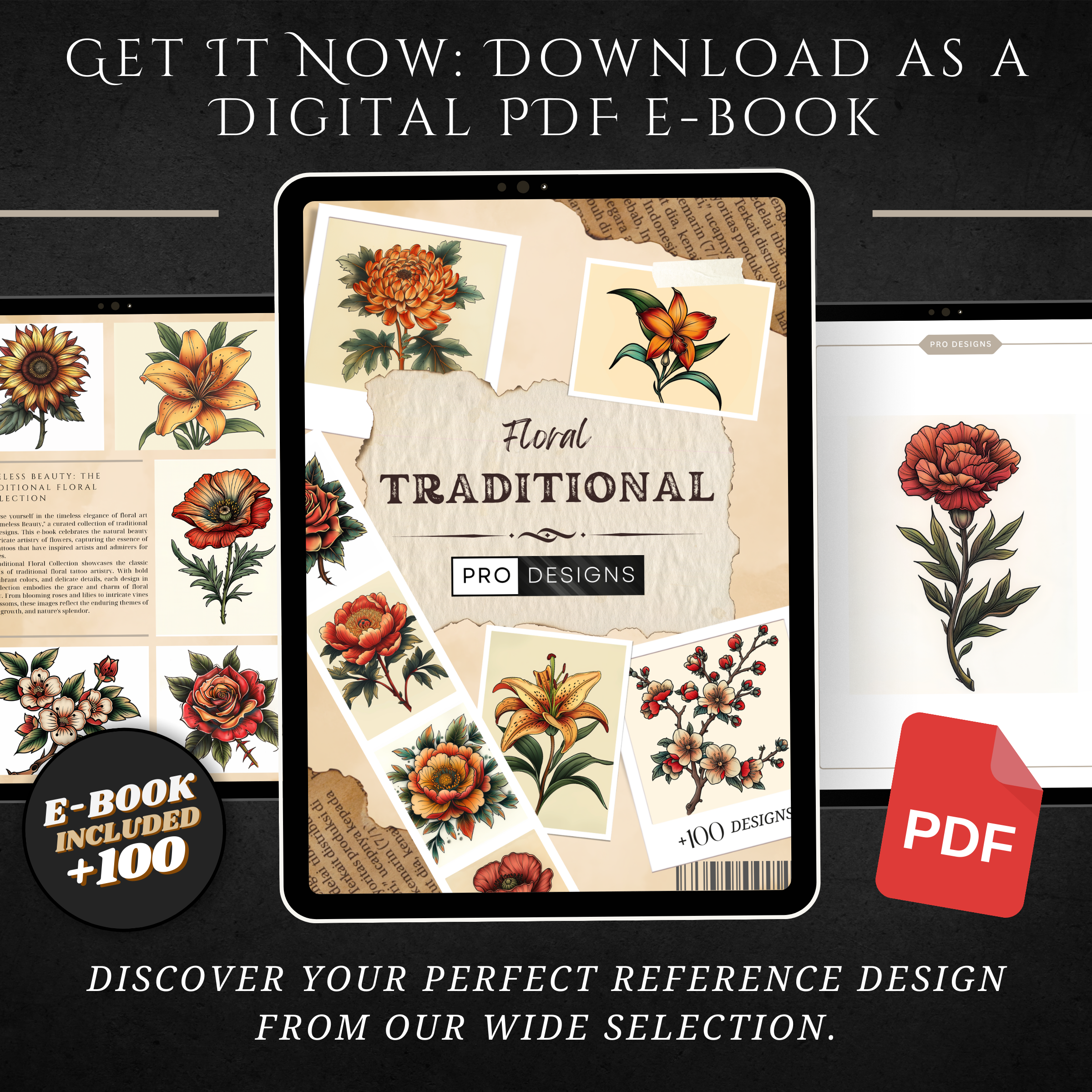 "Traditional Floral" – Bold & Timeless Tattoo Designs Inspired by Classic Flowers