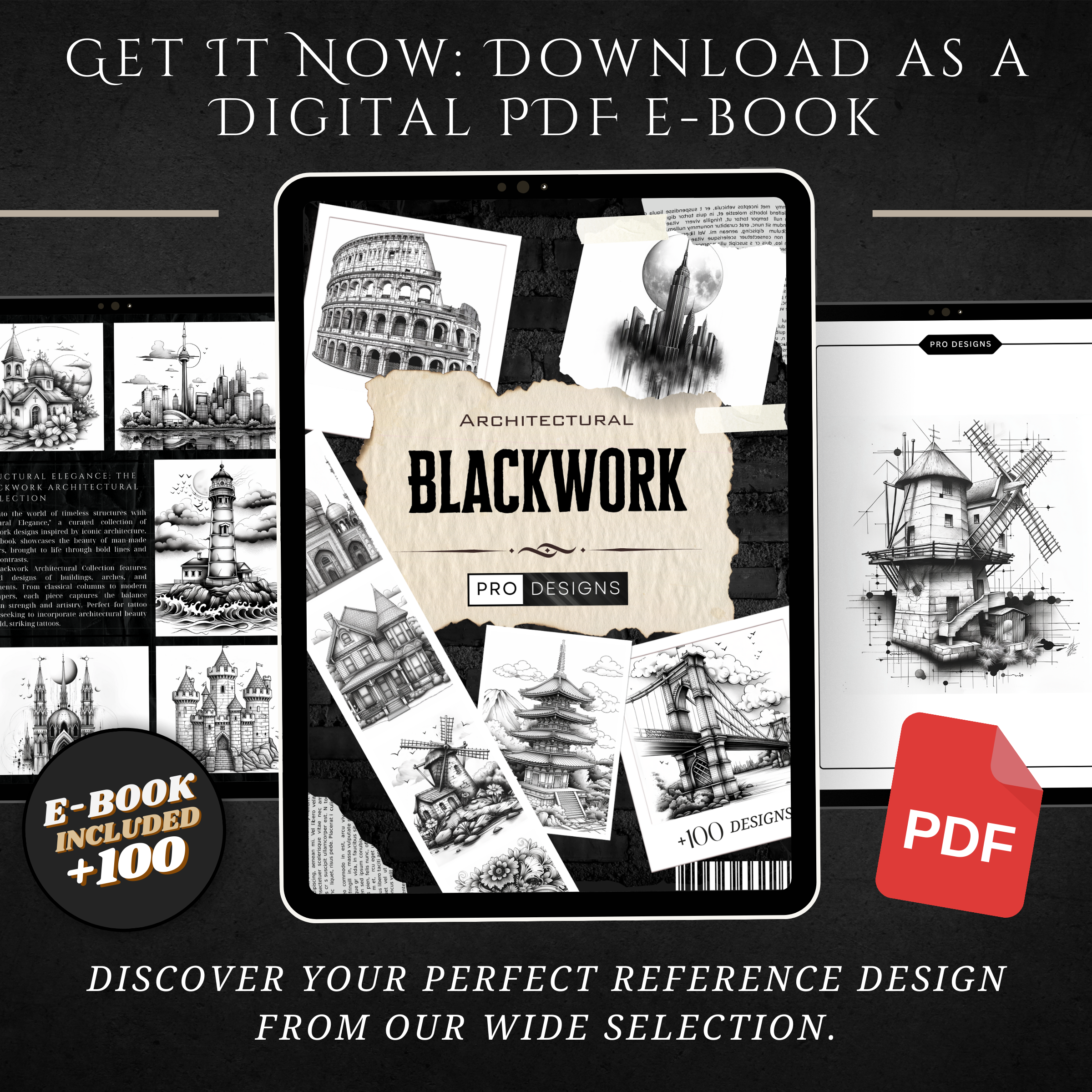 "Blackwork Architectural" – Bold Structures, Timeless Designs