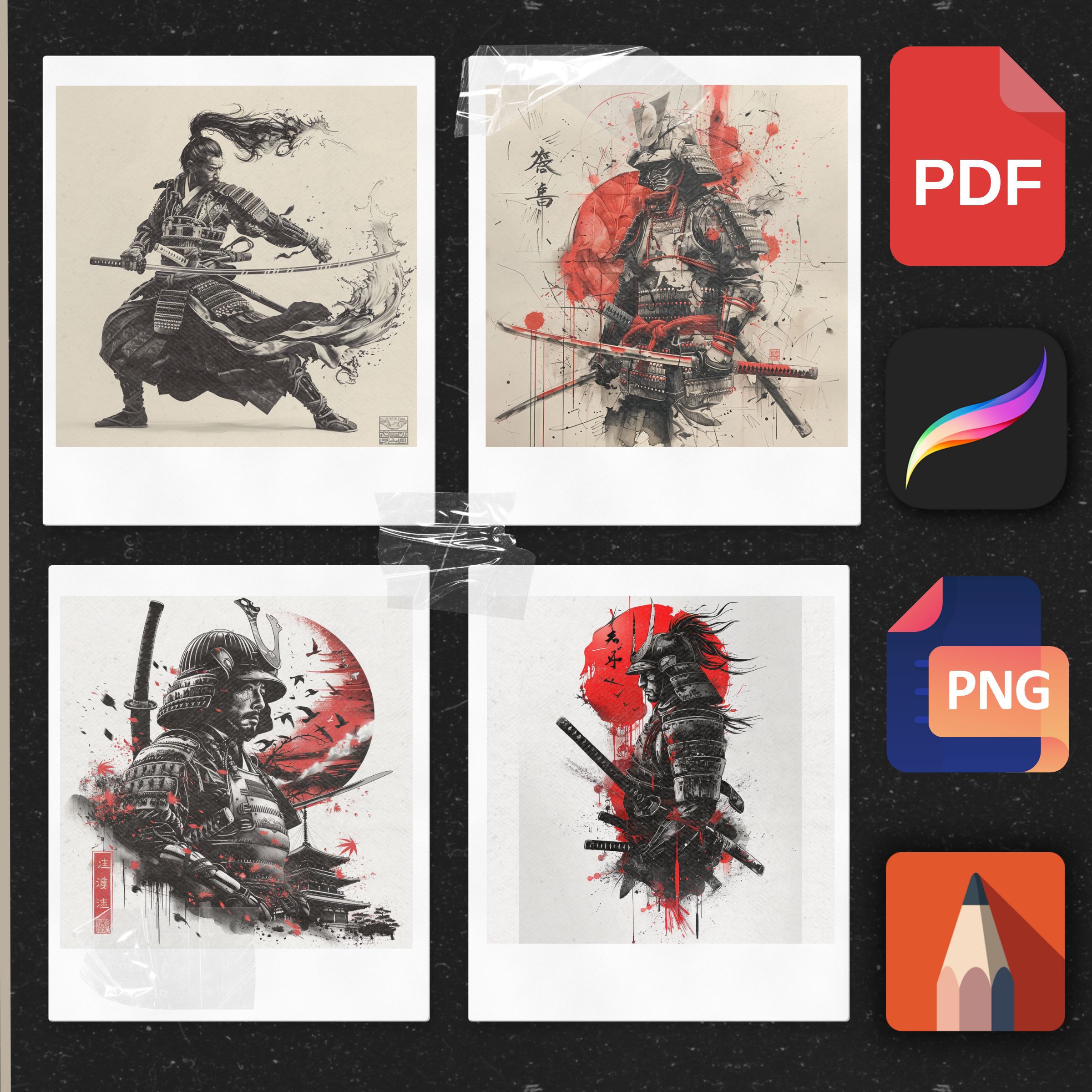 "Japanese Warriors" – Bold Tattoo Designs Inspired by Legendary Samurai and Fighters