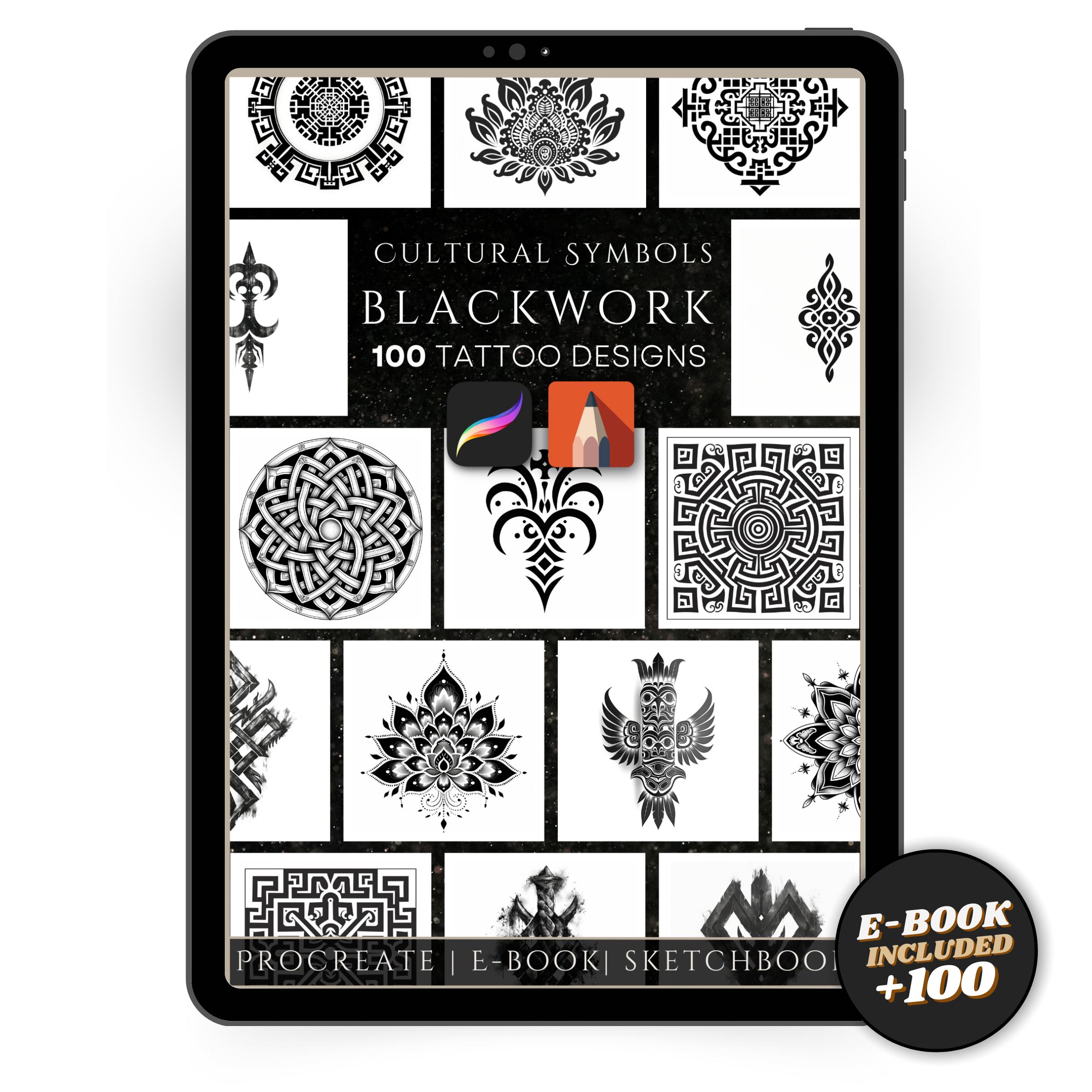 Blackwork Cultural Symbols" – A Bold Journey Through Cultural Heritage